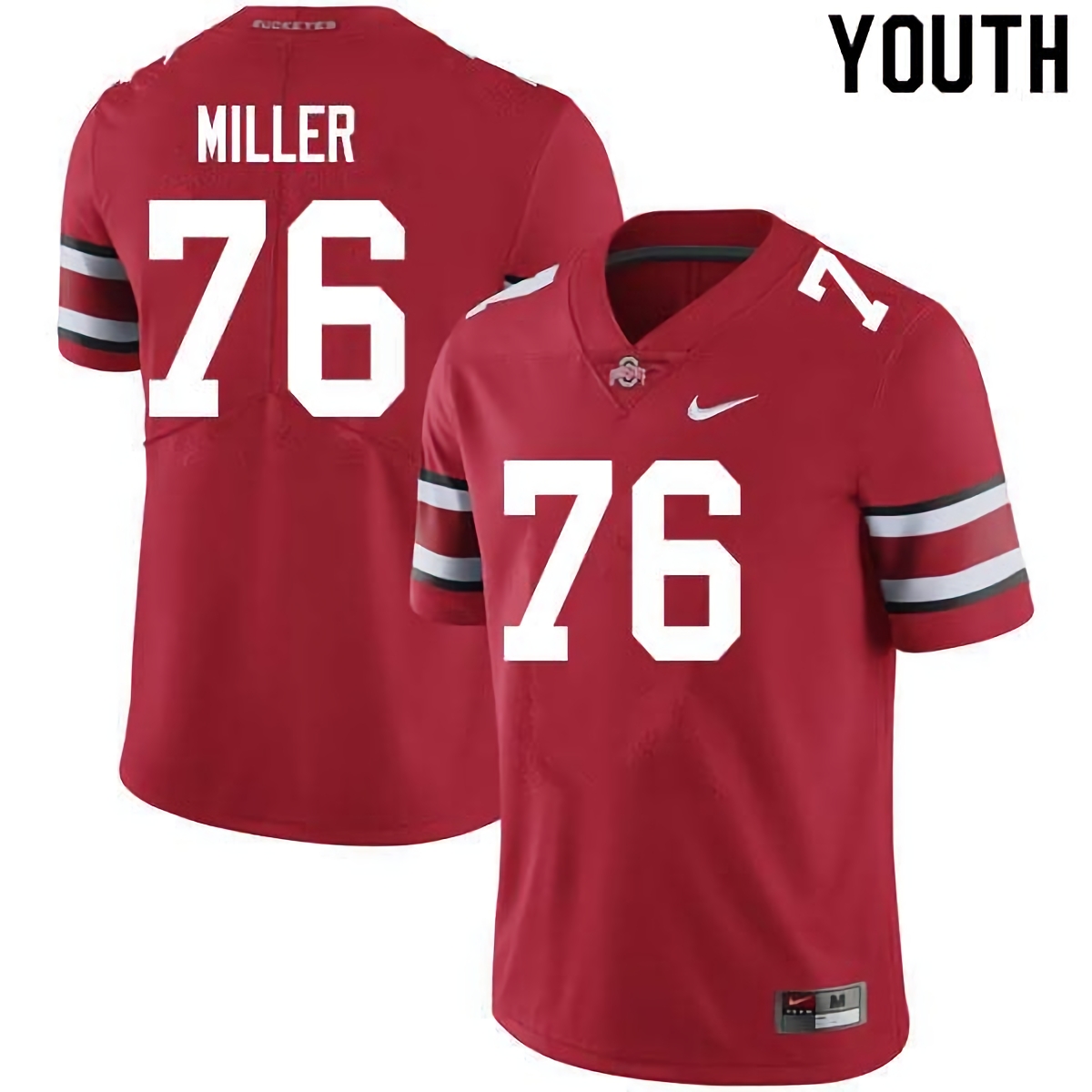 Harry Miller Ohio State Buckeyes Youth NCAA #76 Nike Scarlet College Stitched Football Jersey DBB5656MG